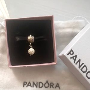 AUTHENTIC Pandora Golf ball and Tee charm 14k gold and sterling silver Retired